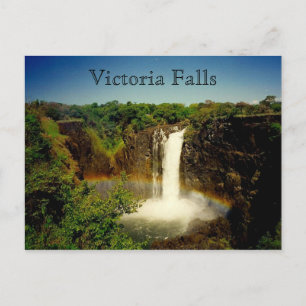 regenboog bij victoria waterval briefkaart