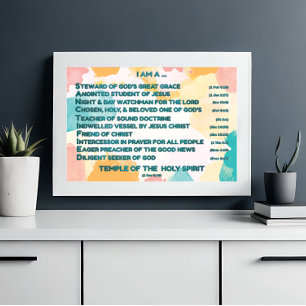 Regenboog Bijbelse bevestigingen w_Schrift 4 Foto Afdruk