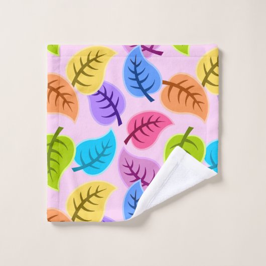 Regenboog bladeren badhanddoek set bad handdoek (Wasdoekje)