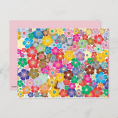 Regenboog bloeit briefkaart (Voorkant / Achterkant)