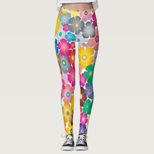Regenboog bloeit leggings