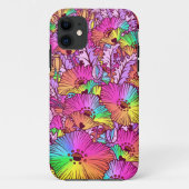 Regenboog Bloem, Botanisch, Heldere Kleurrijke Blo Case-Mate iPhone Case (Achterkant)