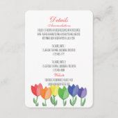 Regenboog BLOEM HOMO Lesbisch DETAILS BRUILOFT Informatiekaartje (Voorkant)