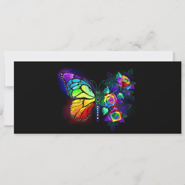 Regenboog bloem vlinder (Voorkant)