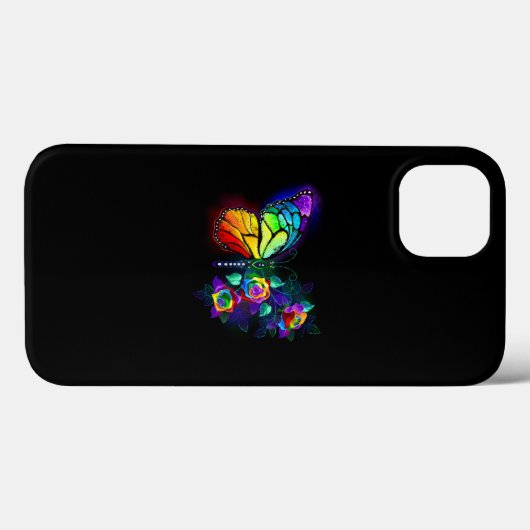 Regenboog bloem vlinder Case-Mate iPhone case (Achterkant (horizontaal))