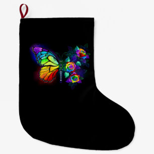 Regenboog bloem vlinder grote kerstsok