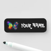 Regenboog bloem vlinder naamplaatje (In situ)