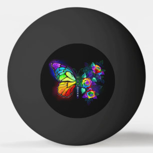 Regenboog bloem vlinder pingpongballen