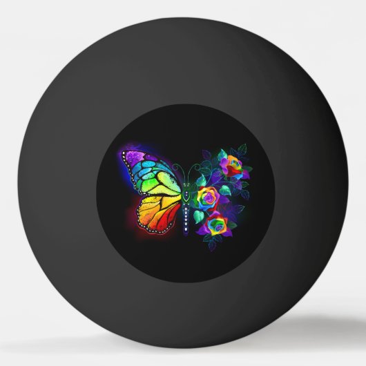 Regenboog bloem vlinder pingpongballen (Achterkant)