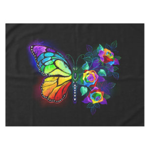 Regenboog bloem vlinder tafelkleed