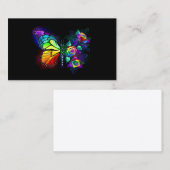 Regenboog bloem vlinder visitekaartje (Voorkant / Achterkant)