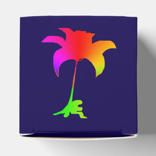 Regenboog Bloemen DK Blauwe bruiloft Verjaardag Bedankdoosjes (Bovenkant)