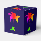 Regenboog Bloemen DK Blauwe bruiloft Verjaardag Bedankdoosjes (Achterkant)