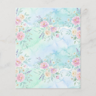 regenboog bloemig pastel waterverf blauw groene ac flyer