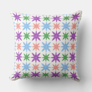Regenboog Bloemmotief | Kleurrijke Retro Bloemen Kussen