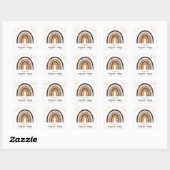 Regenboog Boho Dierenprint 3e Verjaardag Vierkante Sticker (Vel)