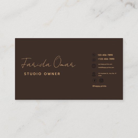 Regenboog Boho Visitekaartje, Modern Visitekaartje (Achterkant)