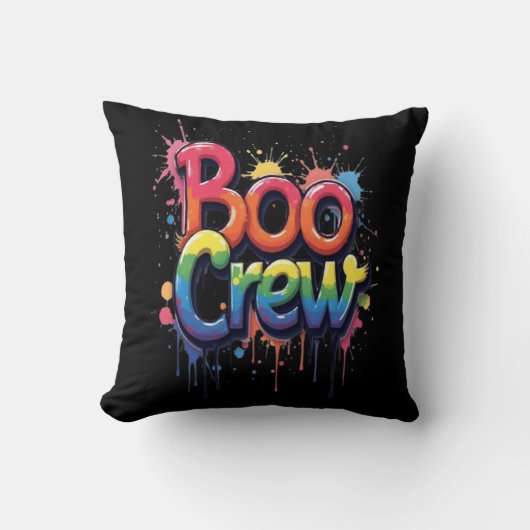 Regenboog BOO CREW Kussen (Voorkant)