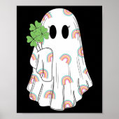 Regenboog Boo Shamrock Ghost St Patrick's Day Spoo Poster (Voorkant)