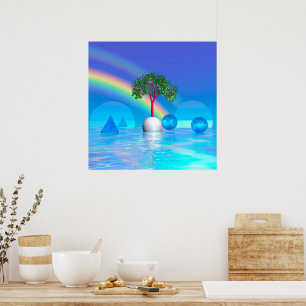 Regenboog Boom Poster
