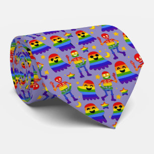 🦇🌈 Regenboog Botten & Sterren  Stropdas
