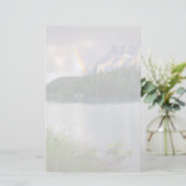 Regenboog boven de berg briefpapier (Staand voorkant)