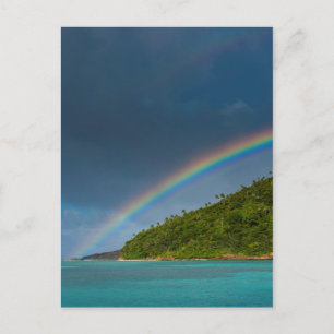 Regenboog boven eiland, Amerikaans Samoa Briefkaart