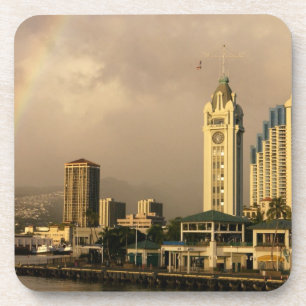 Regenboog boven Honolulu, Hawaii, VS 2 Onderzetter