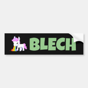REGENBOOG BRAAKSEL EENHOORN GRAPPIGE BUMPERSTICKER