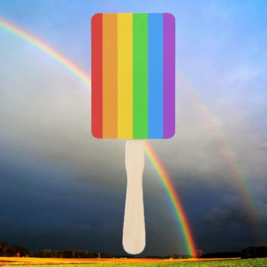 Regenboog Bries Pride Handwaaier