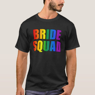 Regenboog Bruids Trouwfeest Lesbische LGBT Bruidsm T-shirt