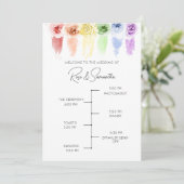 Regenboog bruiloft programma (Staand voorkant)