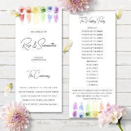 Regenboog bruiloft programma gay lesbische bruilof