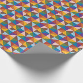 Regenboog, Bruin, Roze en Blauwe Pinwheel Cadeaupapier (Hoek)