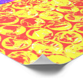 Regenboog bubbelplastic pop art poster (Hoek)