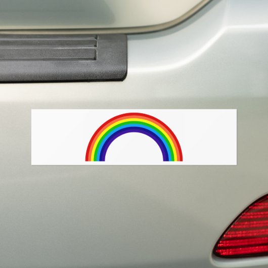 regenboog bumpersticker (Op auto)