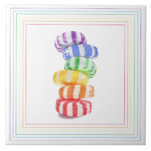 REGENBOOG CANDY Keramische tegel Tegeltje