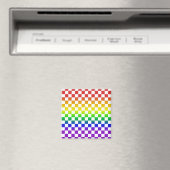 Regenboog Checkers Magnet 01 Magneet (Insitu (Vaatwasser))
