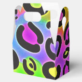 Regenboog Cheetah Leopard Print Feestvoordeeldozen Bedankdoosjes (Geopend)