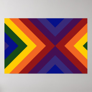 Regenboog Chevrons Poster