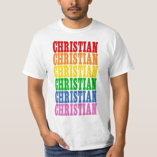 Regenboog Christelijk T-shirt (Voorkant)