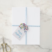 Regenboog Confetti | Cadeau Label Cadeaulabel (Met Touw)