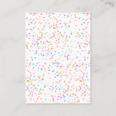 Regenboog Confetti Kleurrijke Trouw Huwelijkskaart Plaatskaartje (Achterkant)