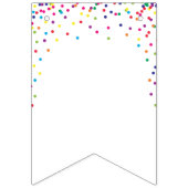 Regenboog confetti strooit verjaardagsfeestje vlaggetjes (Eerste vlag)