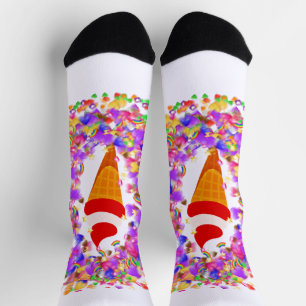 Regenboog Confetti Wervel Ijs Sokken