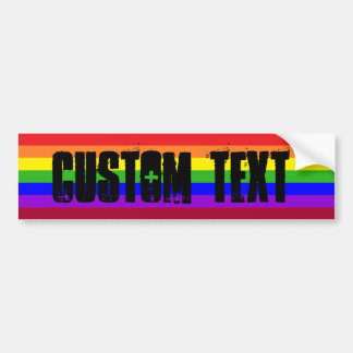 Regenboog CUSTOM tekst bumpersticker