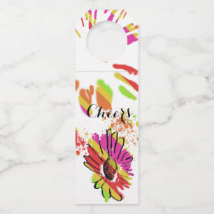 Regenboog Daisy Streep Design Flessenhanger