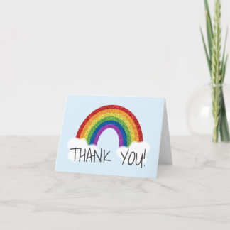 Regenboog Dank Je Kaarten Glitter Regenbogen