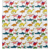 Regenboog DINOSAURUSSEN Douchegordijn (Voorkant)