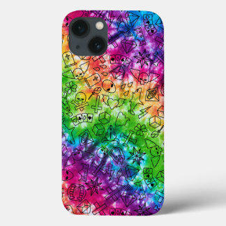 Regenboog Doodle iPhone 13 Hoesje
